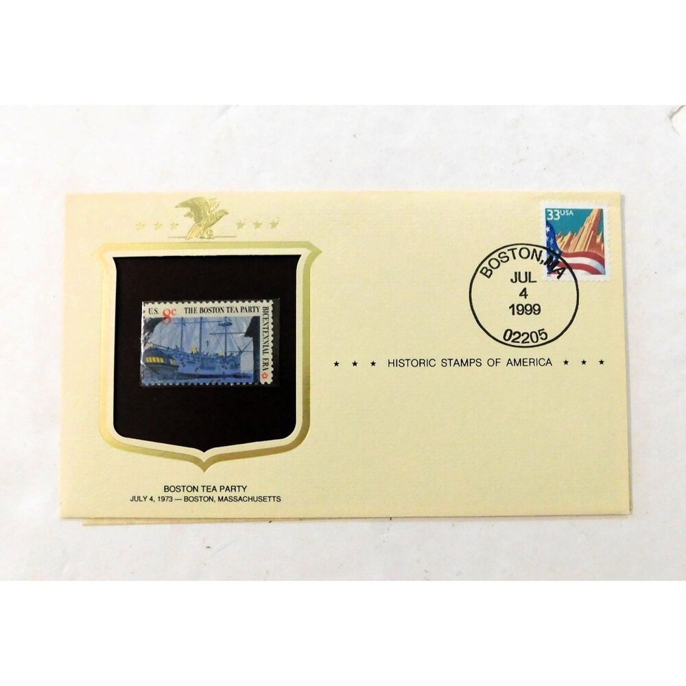 Boston Tea Party Bicentennial Stamp First Day Cover July 4 1999